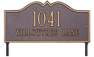 Whitehall Hillsboro Rectangle Lawn Marker Address Plaque Product Image