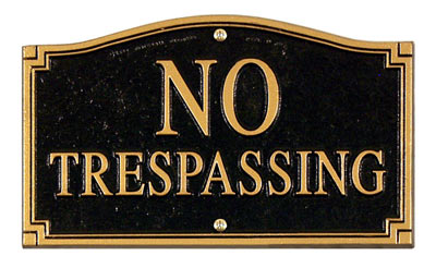 Whitehall No Trespassing Statement Plaque Product Image