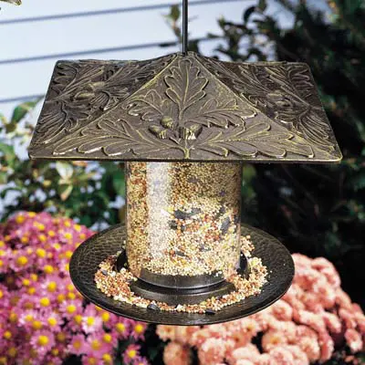 Whitehall Oakleaf Tube Bird Feeder