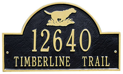 Whitehall Retriever Arch Address Plaque