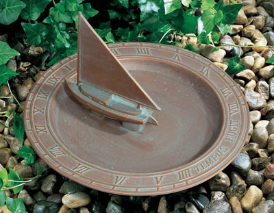 Whitehall Sailboat Sundial Birdbath Product Image