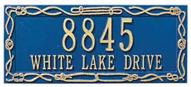 Whitehall Sailor’s Knot Rectangle Address Plaque Product Image