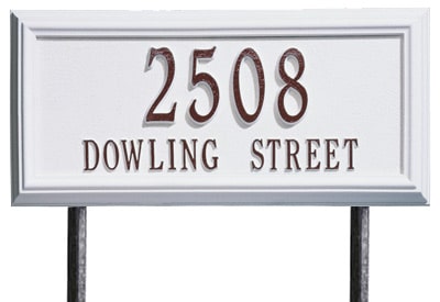Whitehall Springfield Rectangle Lawn Marker Address Plaque Product Image