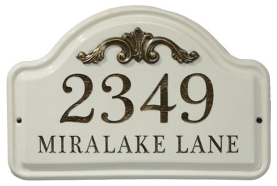 Whitehall Acanthus Address Plaque