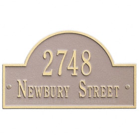 Whitehall Arch Marker Plaque Taupe Ivory