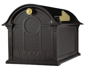 Whitehall Balmoral Post Mount Mailbox Black