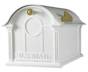 Whitehall Balmoral Post Mount Mailbox White