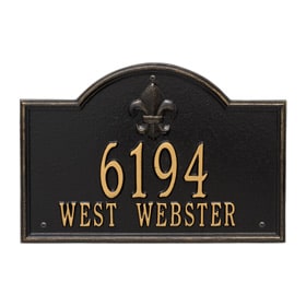 Whitehall Bayou Vista Plaque Black Gold
