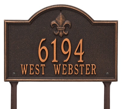 Whitehall Bayou Vista Lawn Marker Address Plaque Product Image