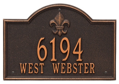 Whitehall Bayou Vista Address Plaque Product Image