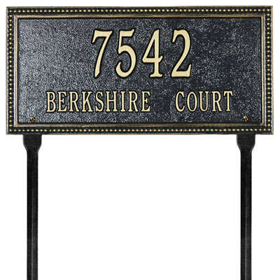 Whitehall Beaded Rectangle Plaque Two Lines