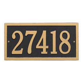 Whitehall Bismark Address Plaque Black Silver
