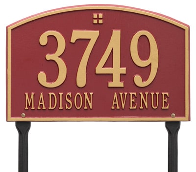 Whitehall Cape Charles Rectangle Lawn Marker Address Plaque Product Image