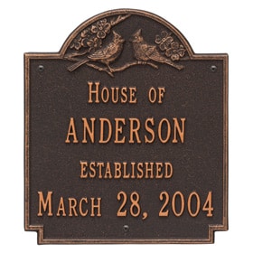 Wedding Cardinal Plaque Oil Rubbed Bronze