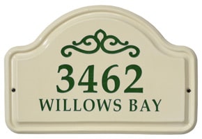 Whitehall Classic Scroll Arch Plaque Green