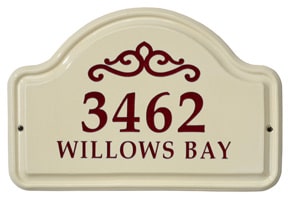 Whitehall Classic Scroll Arch Plaque Red