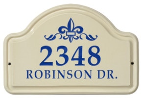 Whitehall Fleur De Lis Arch Blue