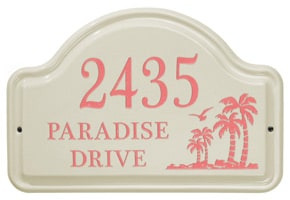 Whitehall Palm Arch Plaque Coral