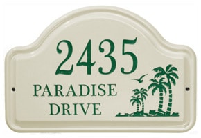 Whitehall Palm Arch Plaque Green