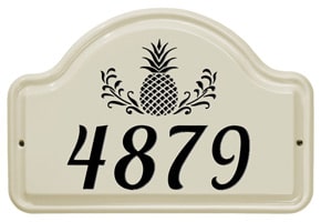 Whitehall Pineapple Arch Plaque Black