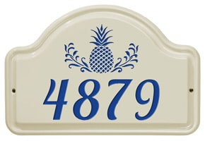 Whitehall Pineapple Arch Plaque Blue