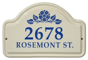 Whitehall Rosetta Arch Plaque Blue