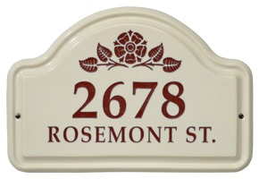 Whitehall Rosetta Arch Plaque Red