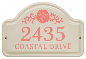 Whitehall Sand Dollar Arch Plaque Coral