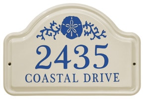 Whitehall Sand Dollar Arch Plaque Dark Blue