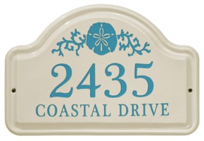Whitehall Sand Dollar Arch Plaque Sea Blue