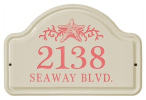 Whitehall Starfish Arch Plaque Coral