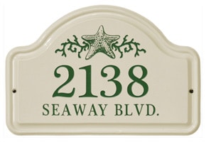Whitehall Starfish Arch Plaque Green