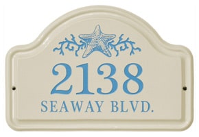 Whitehall Starfish Arch Plaque Sea Blue