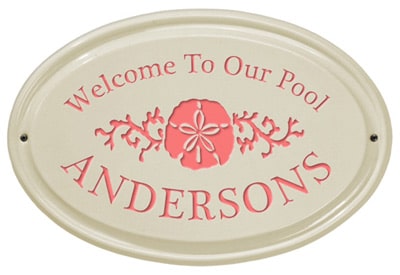Whitehall Sand Dollar Oval Ceramic Plaque