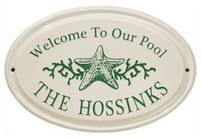 Whitehall Star Fish Oval Plaque Green