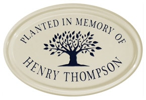 Whitehall Tree Memorial Oval Plaque Black