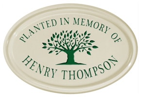 Whitehall Tree Memorial Oval Plaque Green