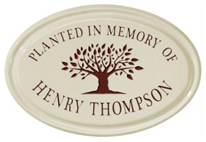Whitehall Tree Memorial Oval Plaque Red