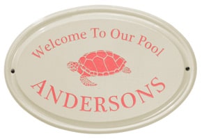 Whitehall Turtle Oval Plaque Coral