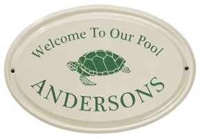Whitehall Turtle Oval Plaque Green