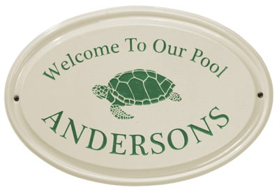 Whitehall Turtle Oval Ceramic Plaque