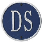 Whitehall Address Plaques Blue With Silver