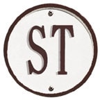 Whitehall Address Plaques Stucco With Brown