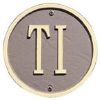 Whitehall Address Plaques Taupe With Ivory