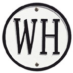 Whitehall Address Plaques White With Black