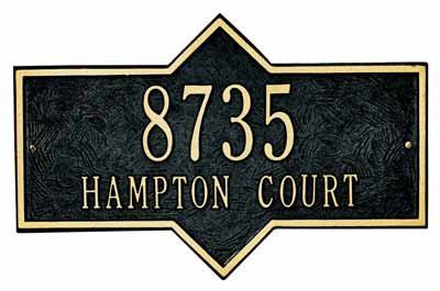 Whitehall Hampton Address Plaque