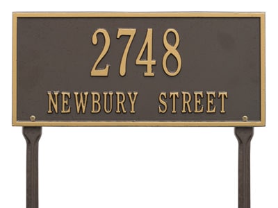 Whitehall Hartford Rectangle Lawn Marker Address Plaque Product Image