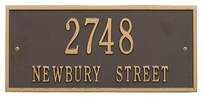Whitehall Hartford Address Plaque Horizontal Rectangle Product Image
