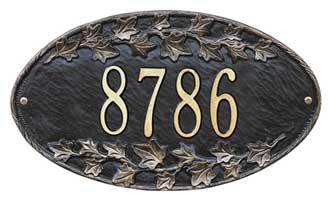 Whitehall Ivy Oval Address Plaque Product Image