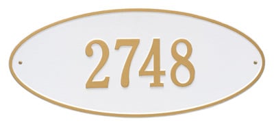 Whitehall Madison Oval Aluminum Address Plaque Product Image